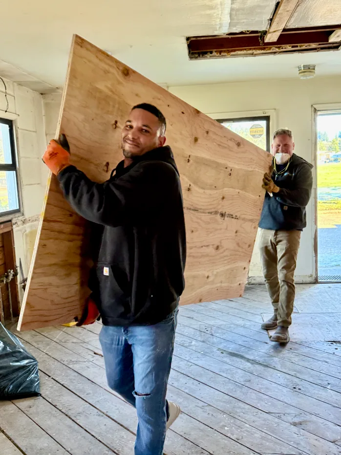 Brad Thorstenson bringing in fresh supplies to renovate the Imago Dei Ministry Homes new Maternity Home in Longview, WA